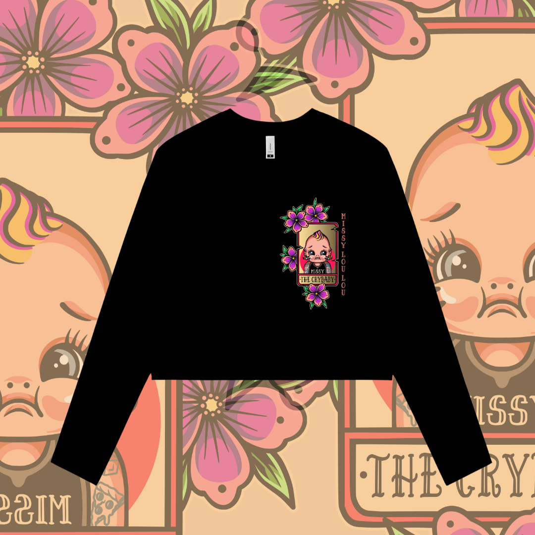 Cry Baby- Crop Long sleeve