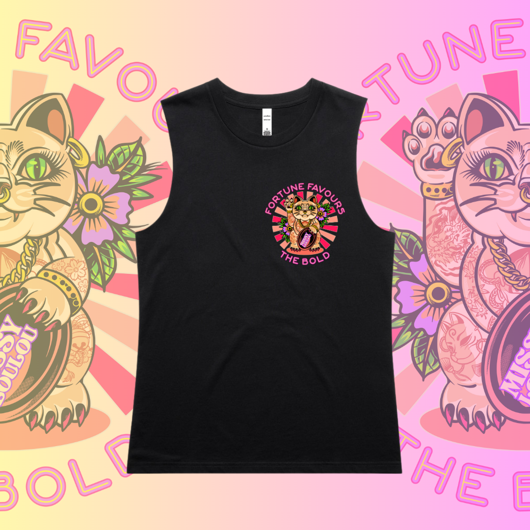 MISS KITTY  - Tomboy tank, Pocket design