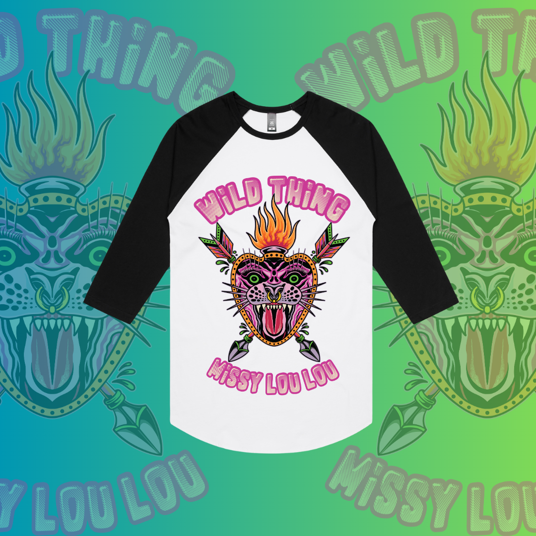 WILD THING  - Baseball tee,White front