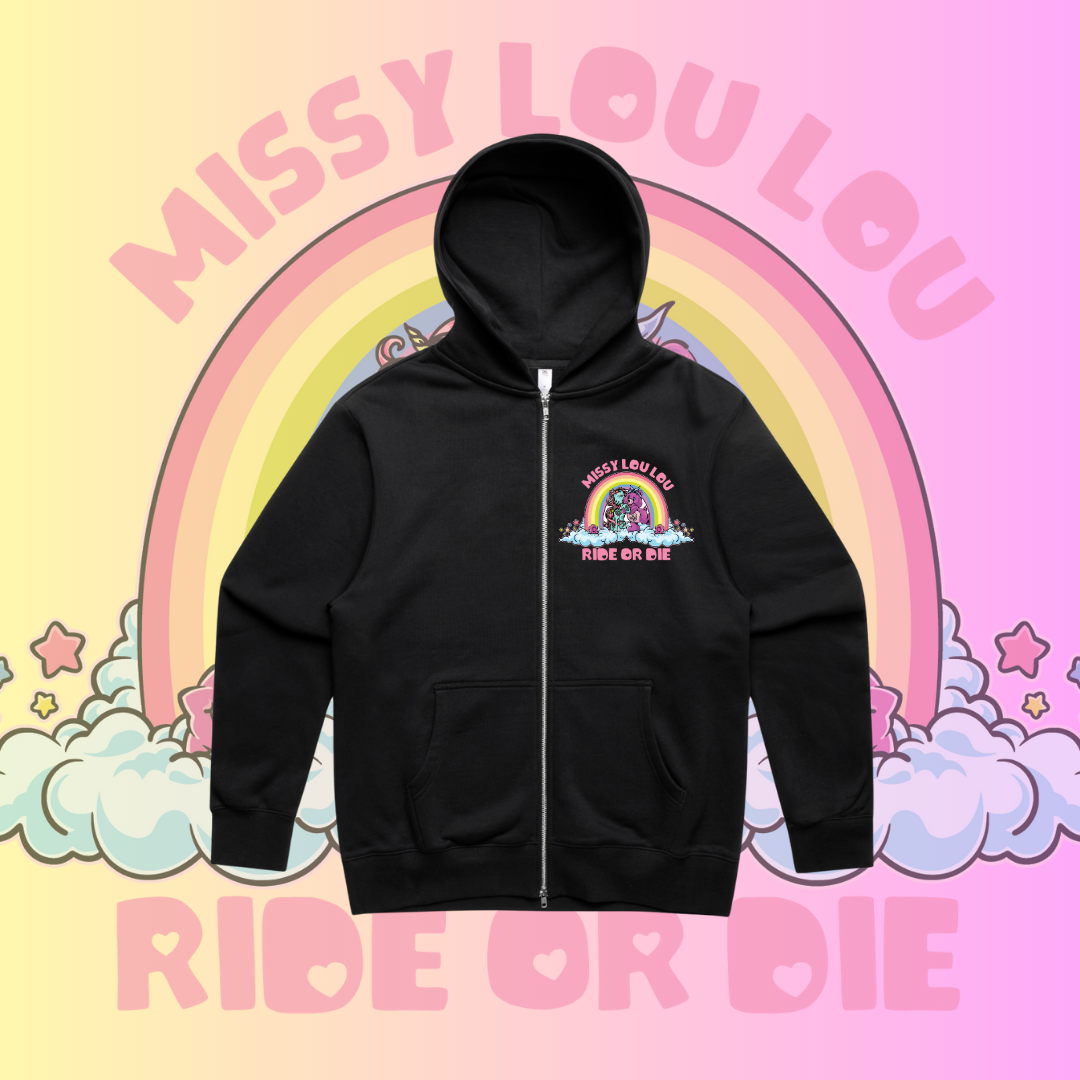 Ride or Die  - Zipper Hoodie