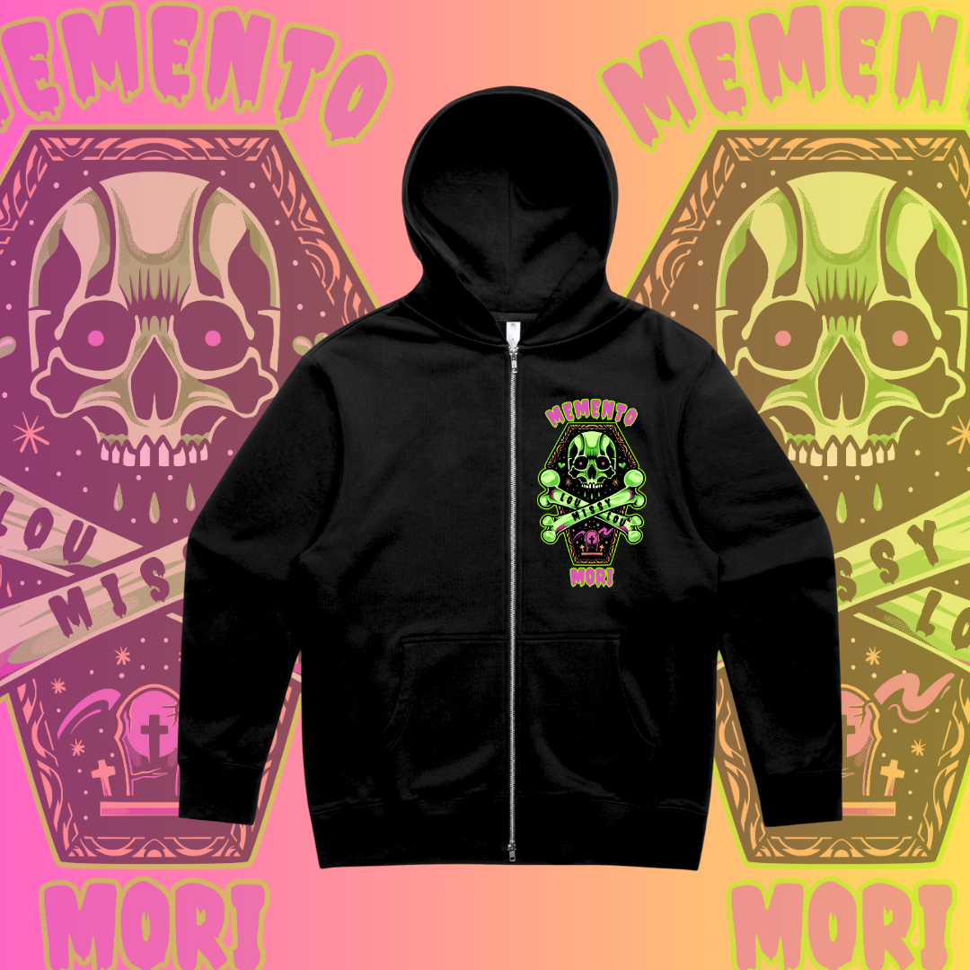 MEMENTO MORI - Relaxed Fit Zipper Hood