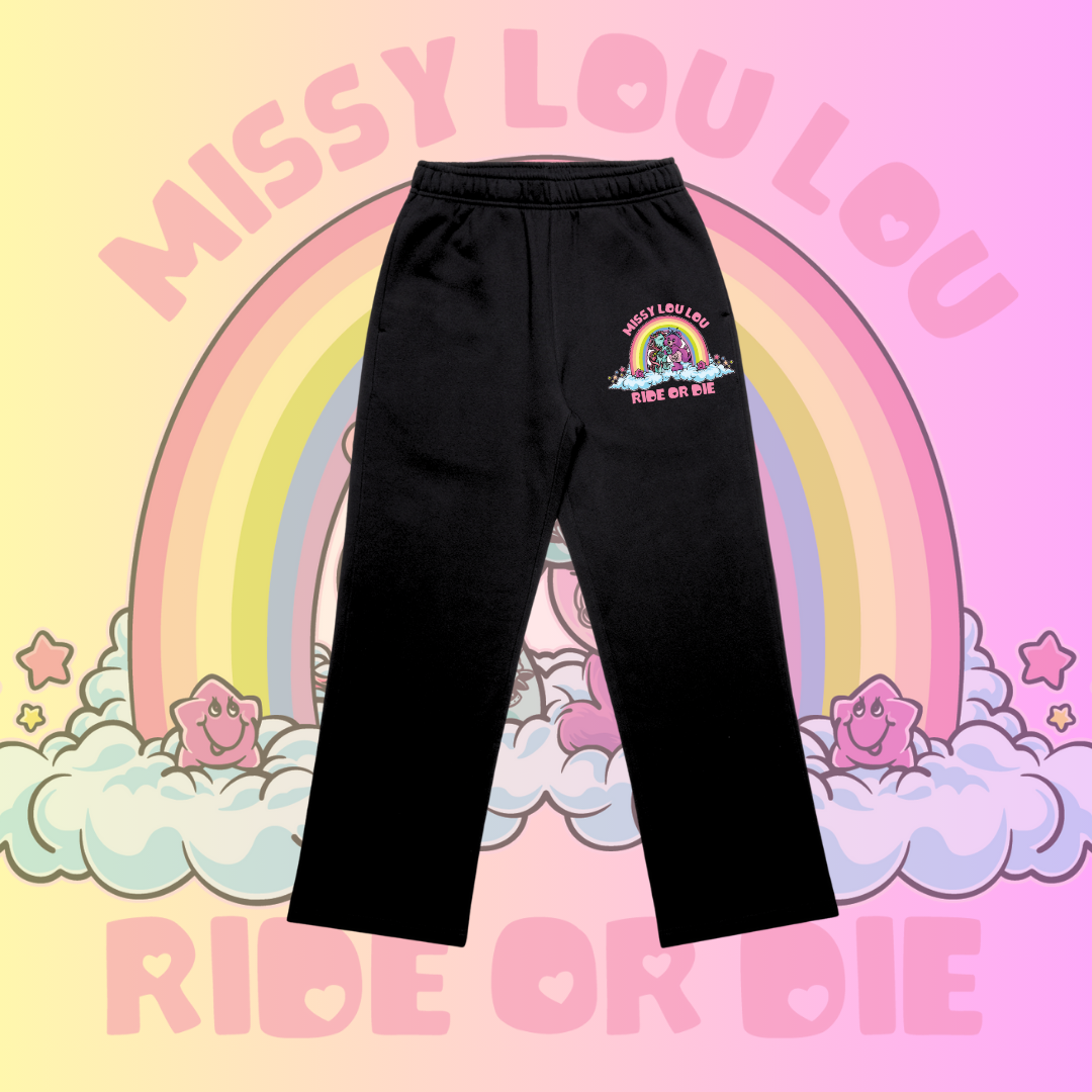 Ride or Die  - Relax cuffless Trackpants 