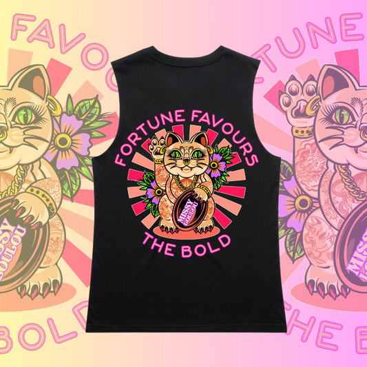 MISS KITTY  - Tomboy tank, Pocket design