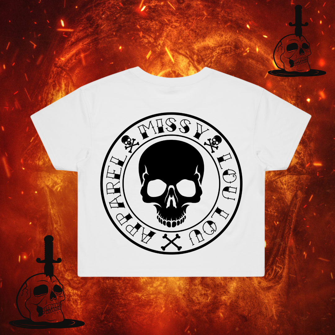 SKULL & BONES  -  Crop Tee