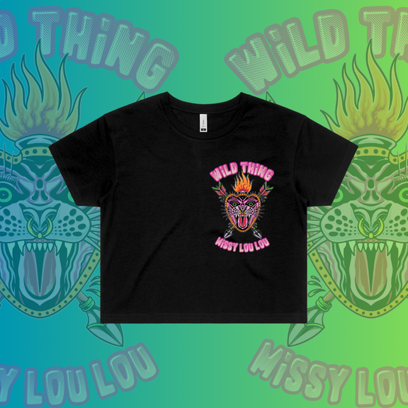 WILD THING -  Crop Tees, Pocket design