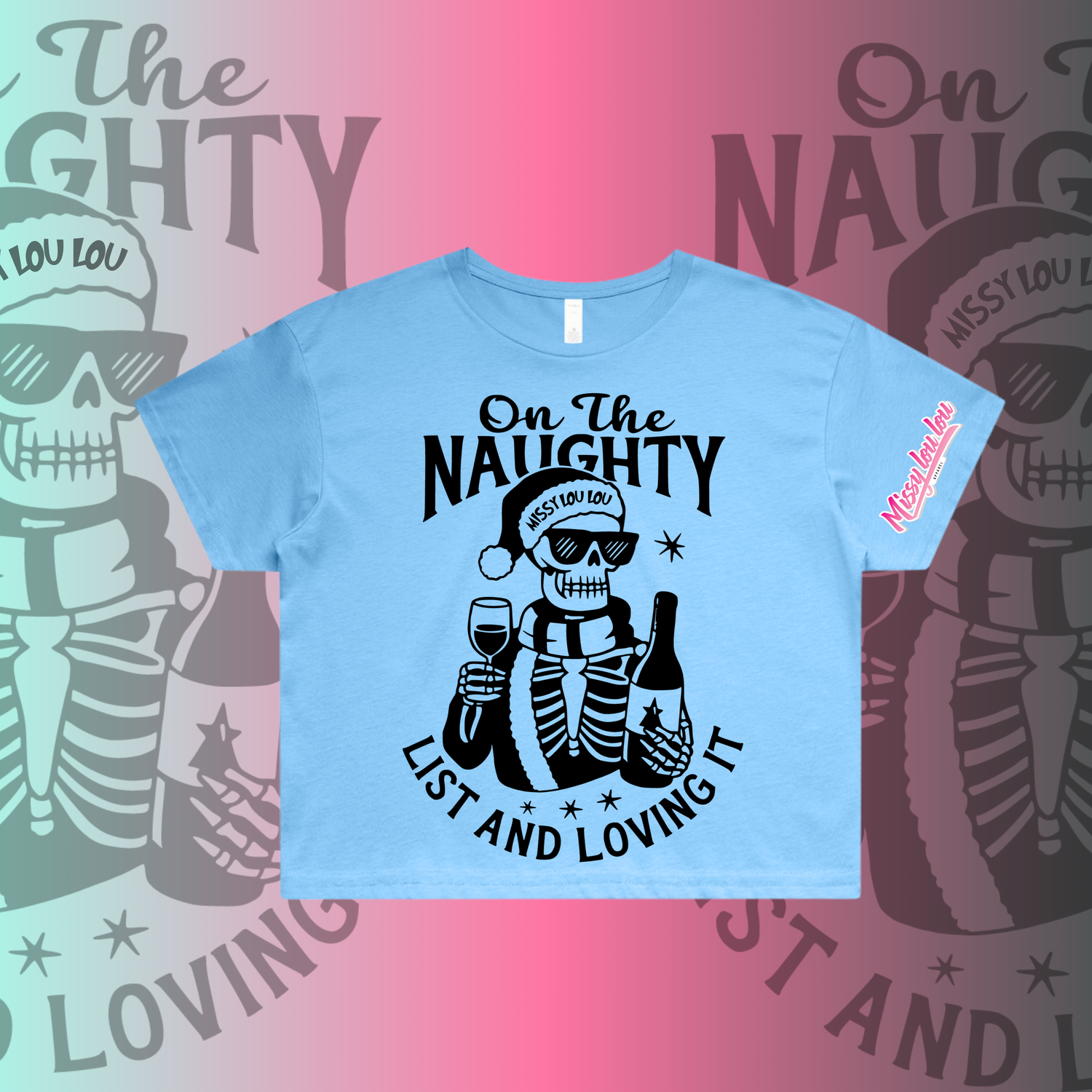 NAUGHTY LIST   - Crop Tee's 