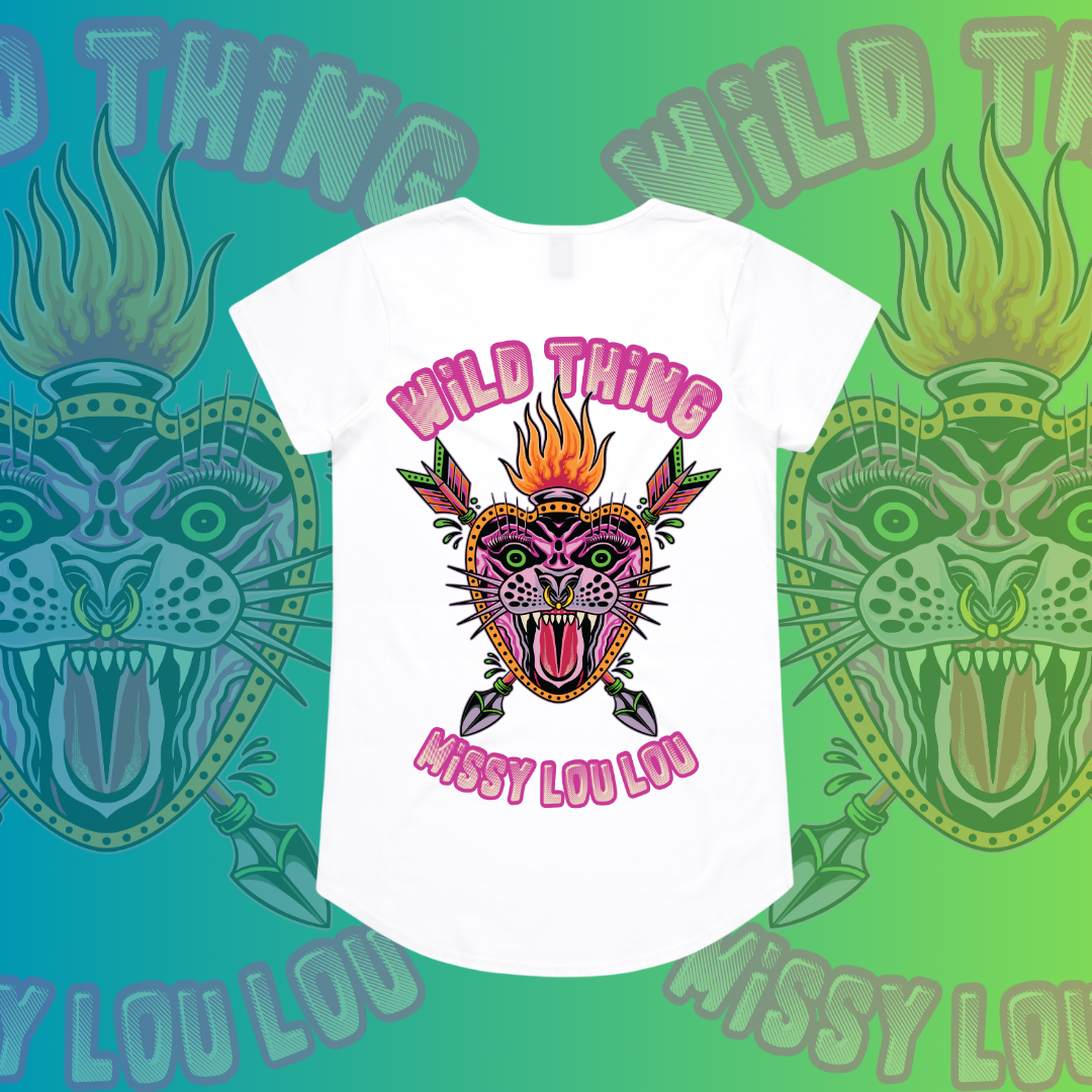 WILD THING  - Drop neck tee, Pocket design