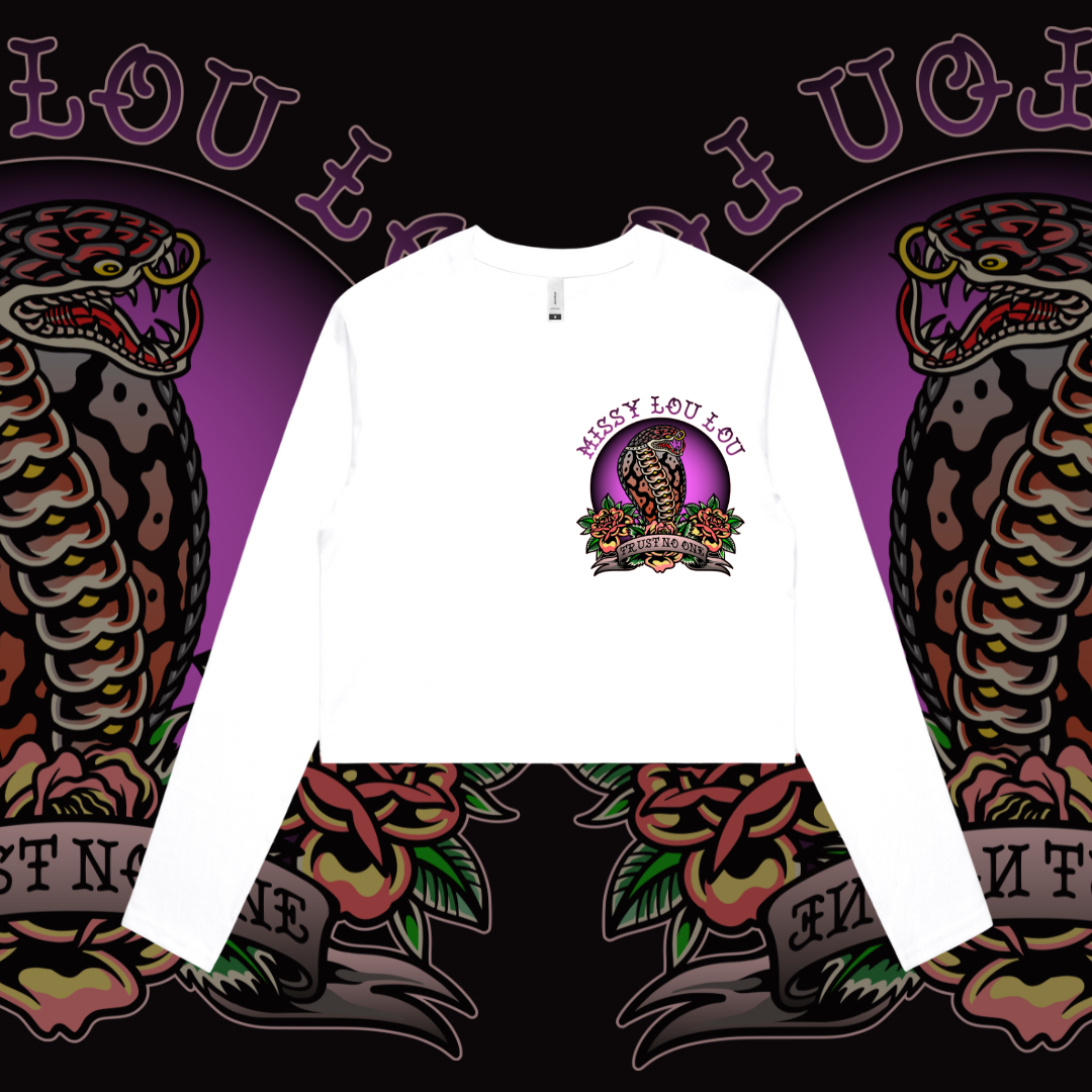 Trust No One - Crop Long sleeve