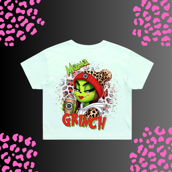 MAMA GRINCH - Crop Tee's