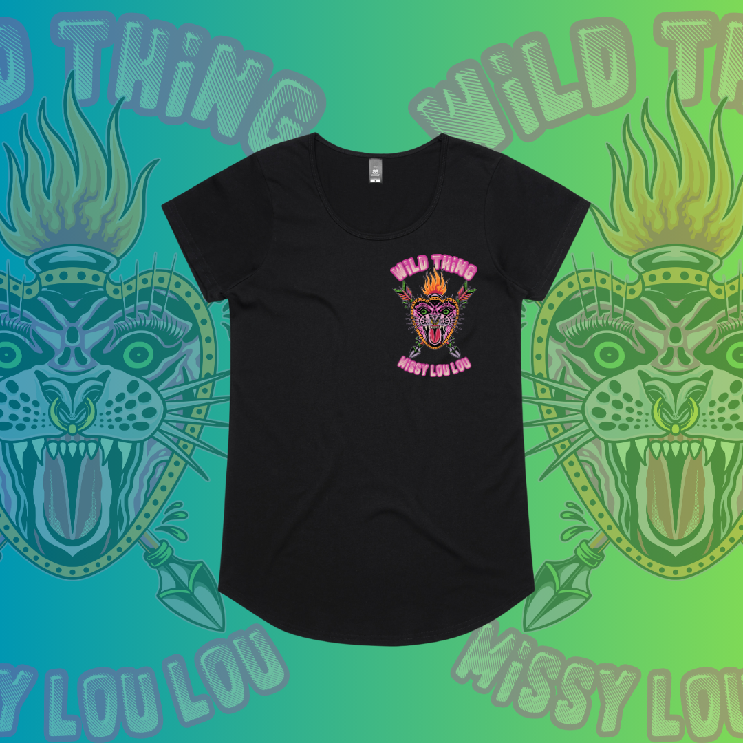 WILD THING  - Drop neck tee, Pocket design