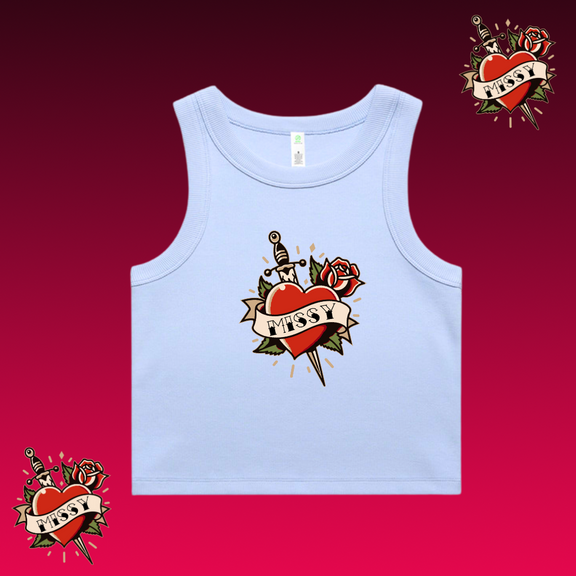 HEARTBREAK  - Organic Rib Crop Tank