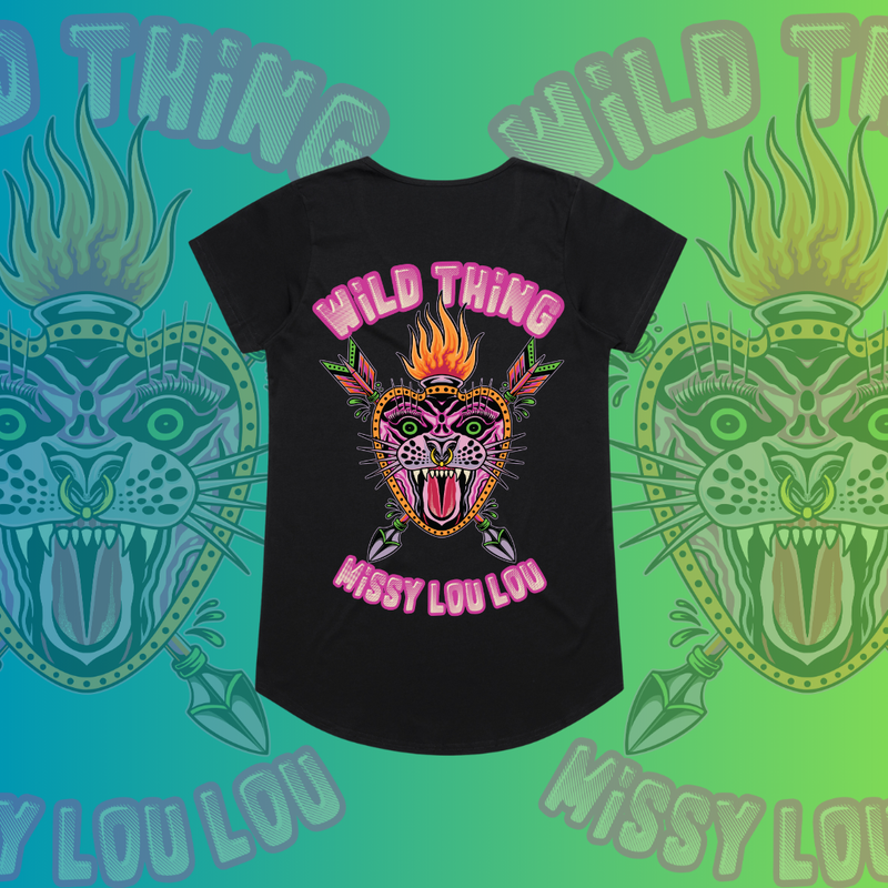 WILD THING  - Drop neck tee, Pocket design