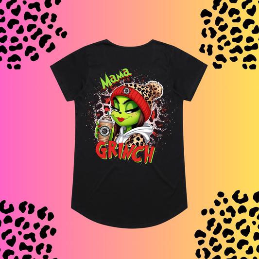 MAMA GRINCH- Drop neck tees