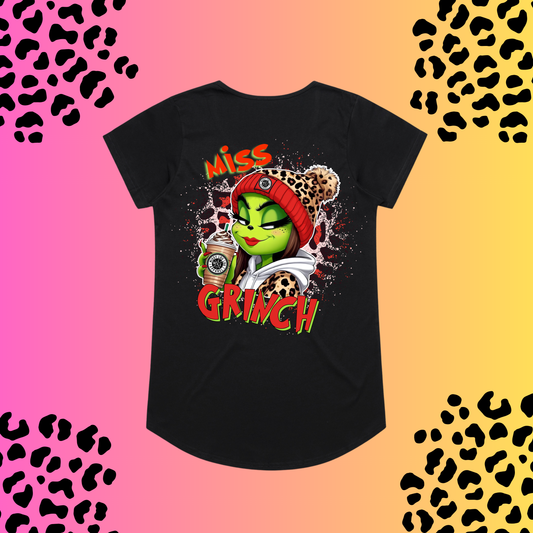 MISS GRINCH- Drop neck tees