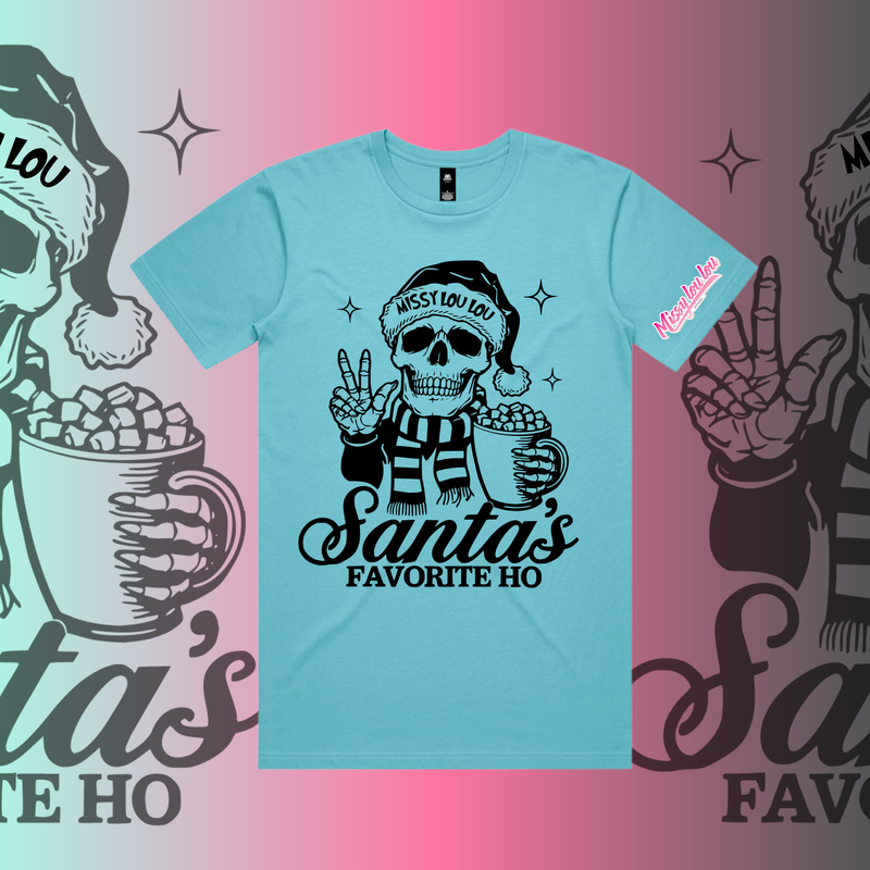 SANTAS FAVOURITE HO -  Unisex Tee, Front design