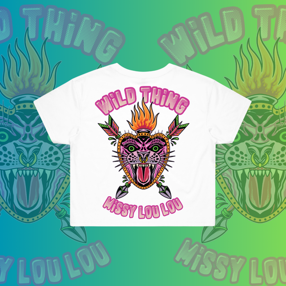 WILD THING -  Crop Tees, Pocket design