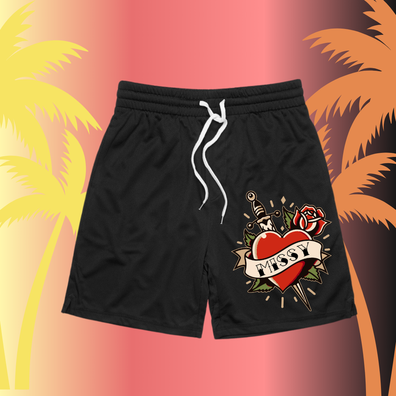 HEARTBREAK -  Unisex Court Shorts