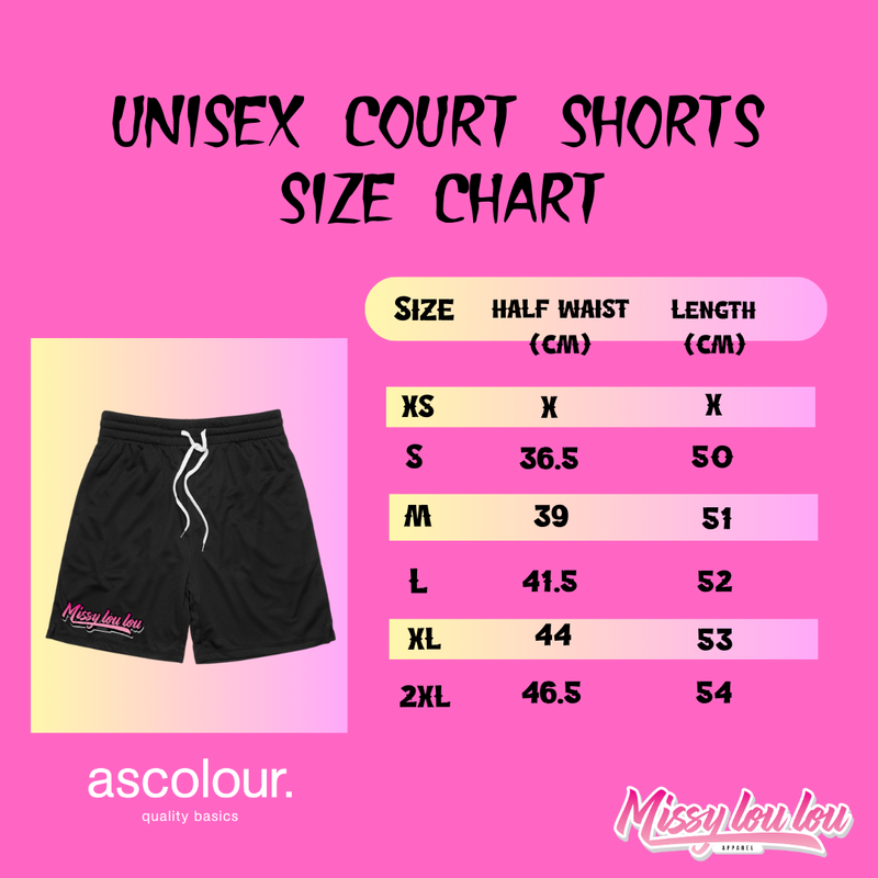 HEARTBREAK -  Unisex Court Shorts