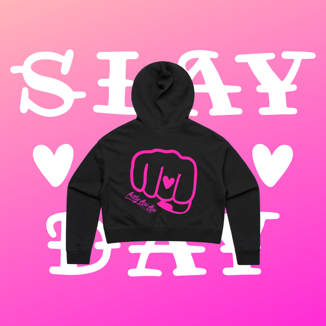 Slay the Day - Crop Women's Hood, Pink