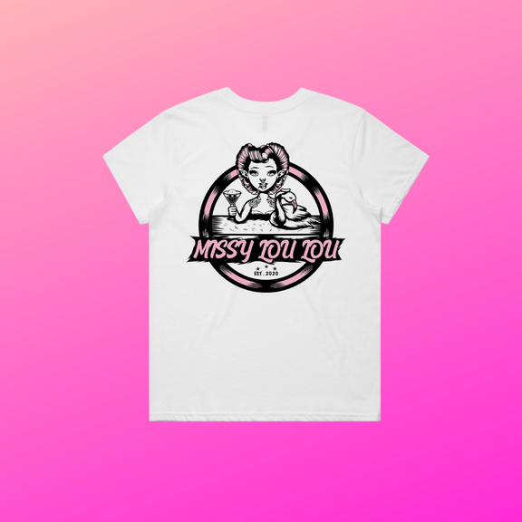 Night Cap Missy - White Pocket Tee