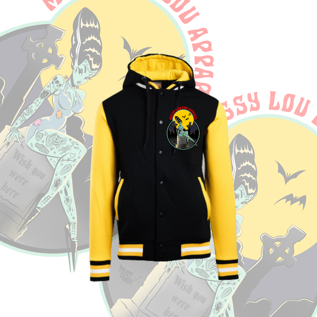 Grave Digger -  Varsity Jacket with Hood