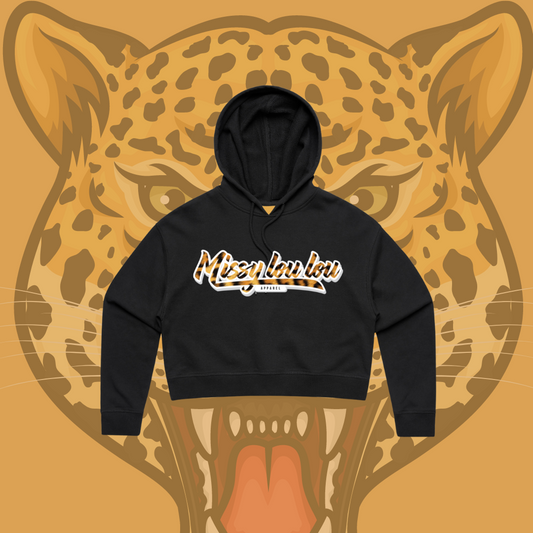 Logo Collection - Leopard Print, Crop Hood - Pink & Black