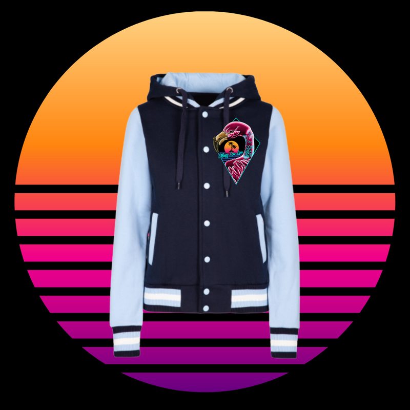 Franky Feathers - Varsity Jacket with Hood