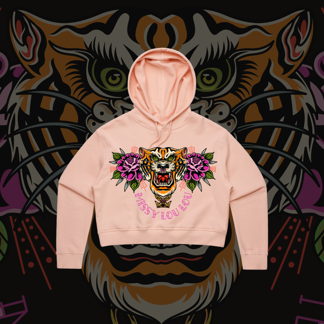 Tiger Lilly - Crop Hood, Pink,Black,Grey