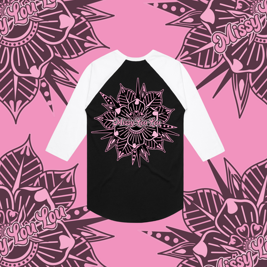 Rosy Posy- Baseball tee